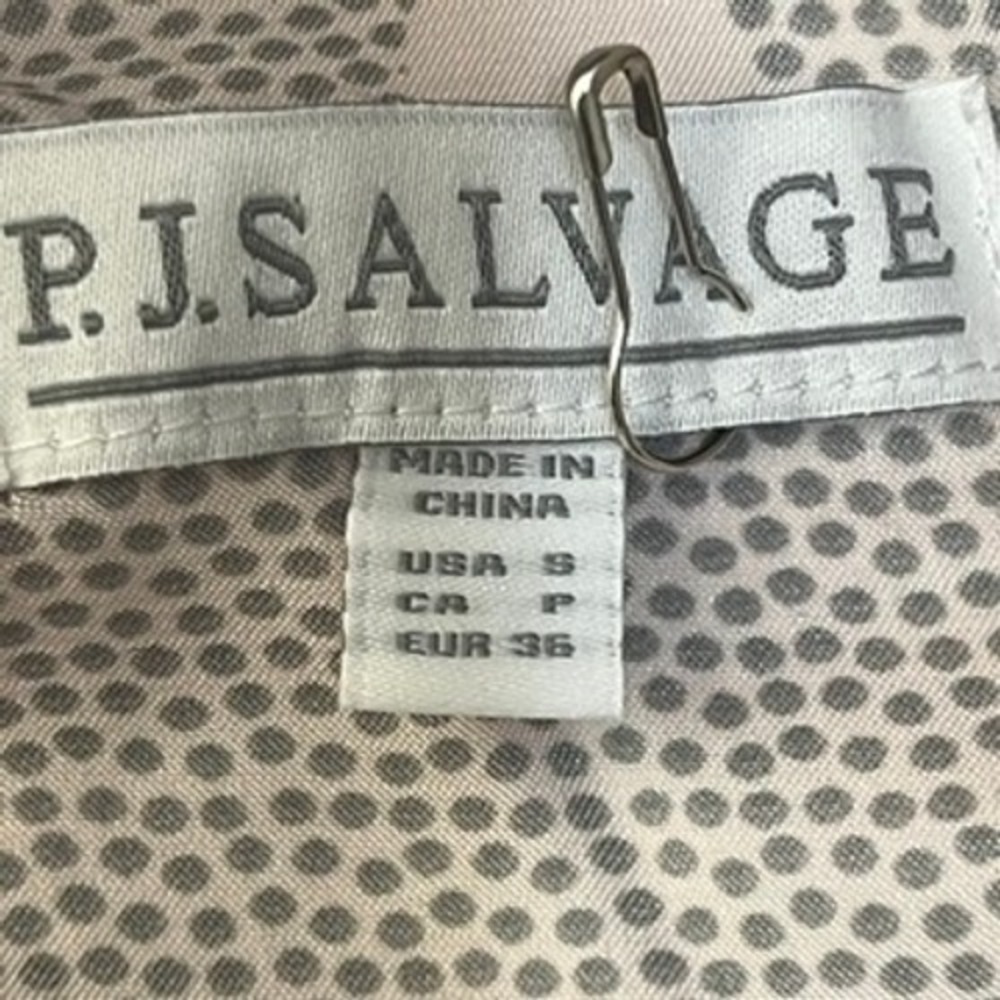 PJ Salvage Satin‎ Dot Romper Pajamas Long Sleeve Lounge Sleepwear Small NWOT - Picture 7 of 8